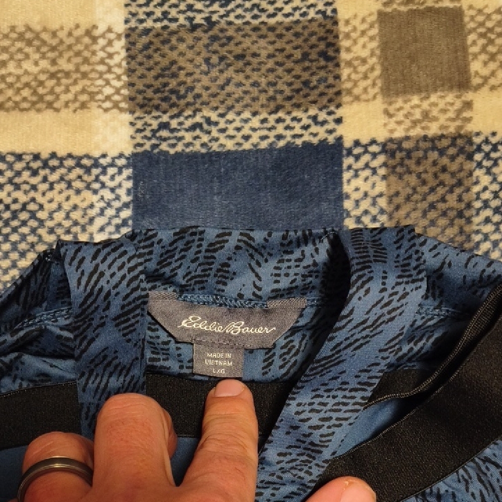 Eddie Bauer Blue Patterned Backless Dress - image 3